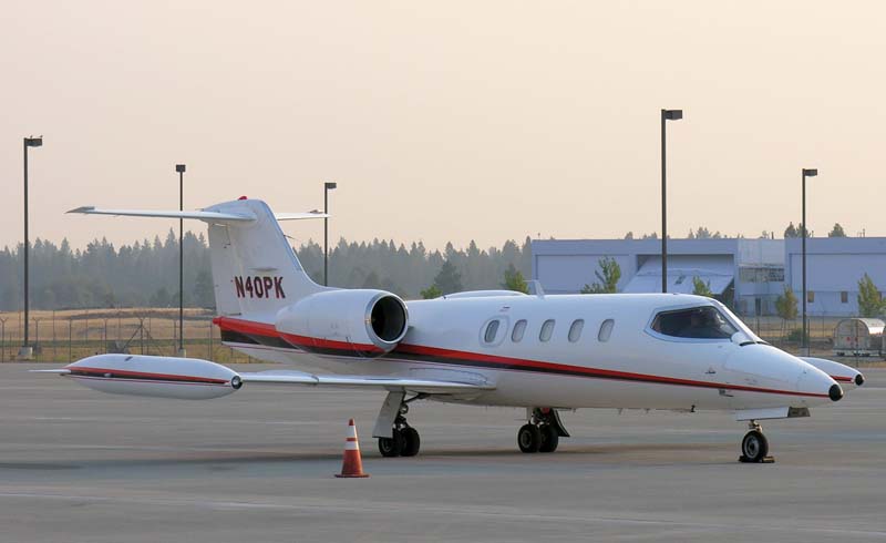 Learjet botst tegen Gulfstream
