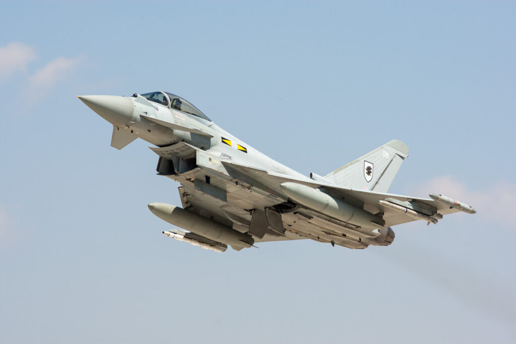 Klapbanden voor Britse Eurofighter bij take-off | video