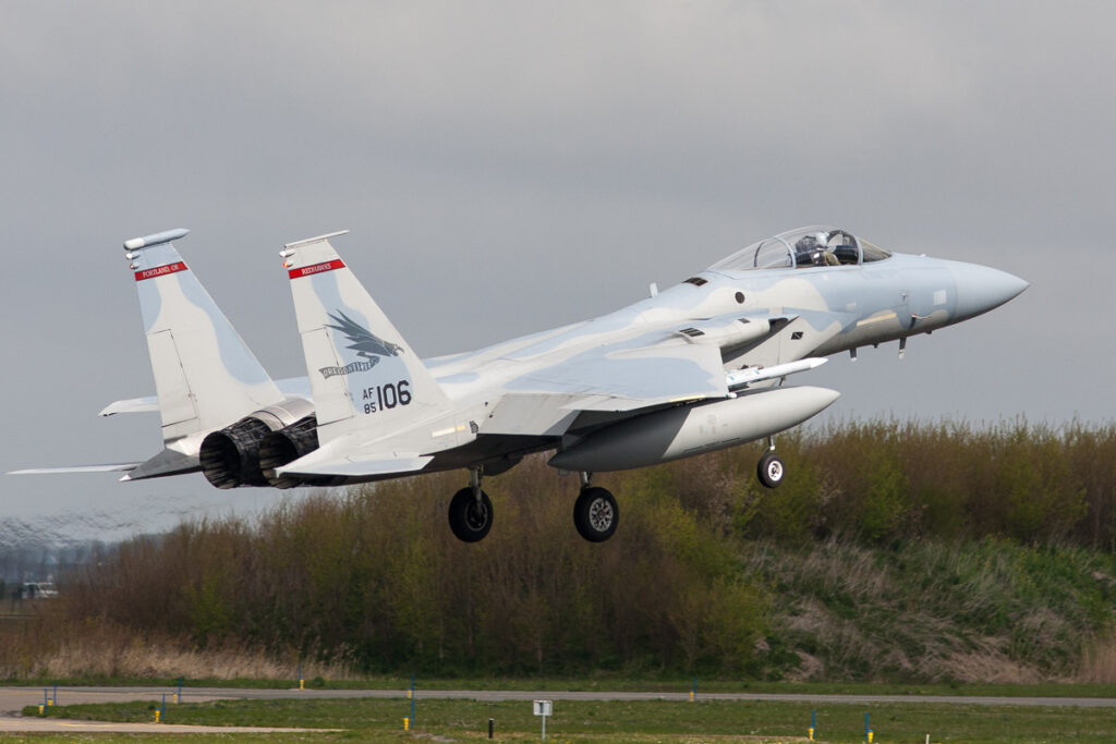 Amerikaanse F-15’s geland op Leeuwarden