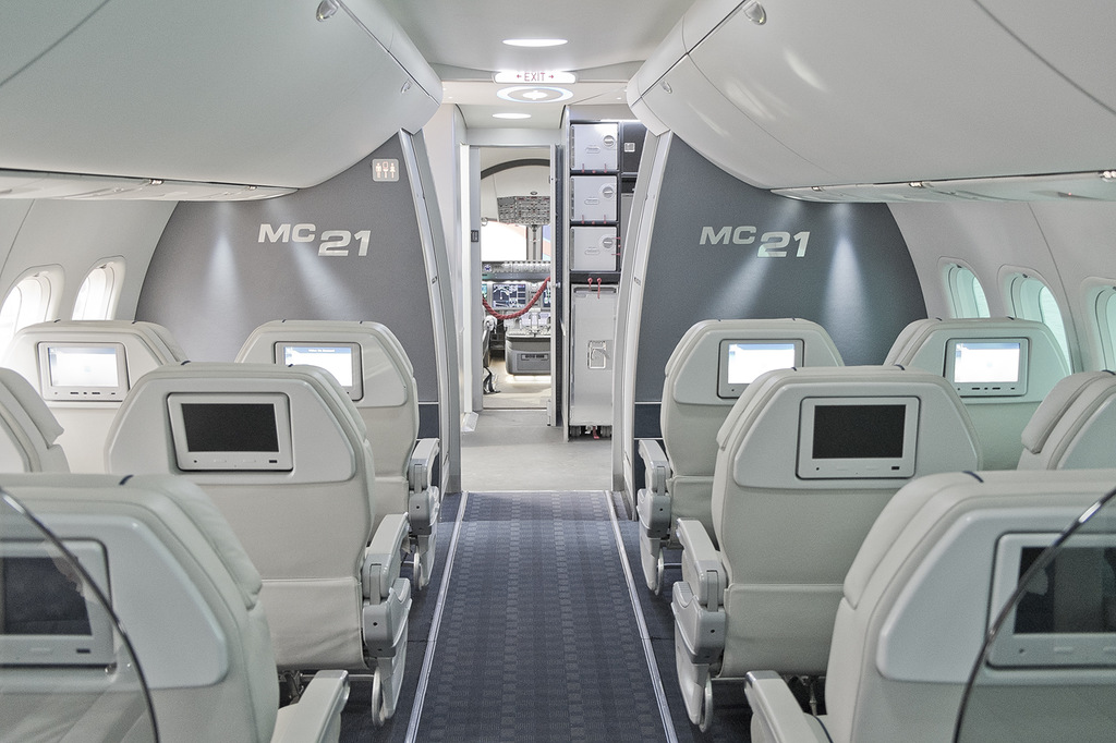 Interieur van de MC-21 (c) Irkut