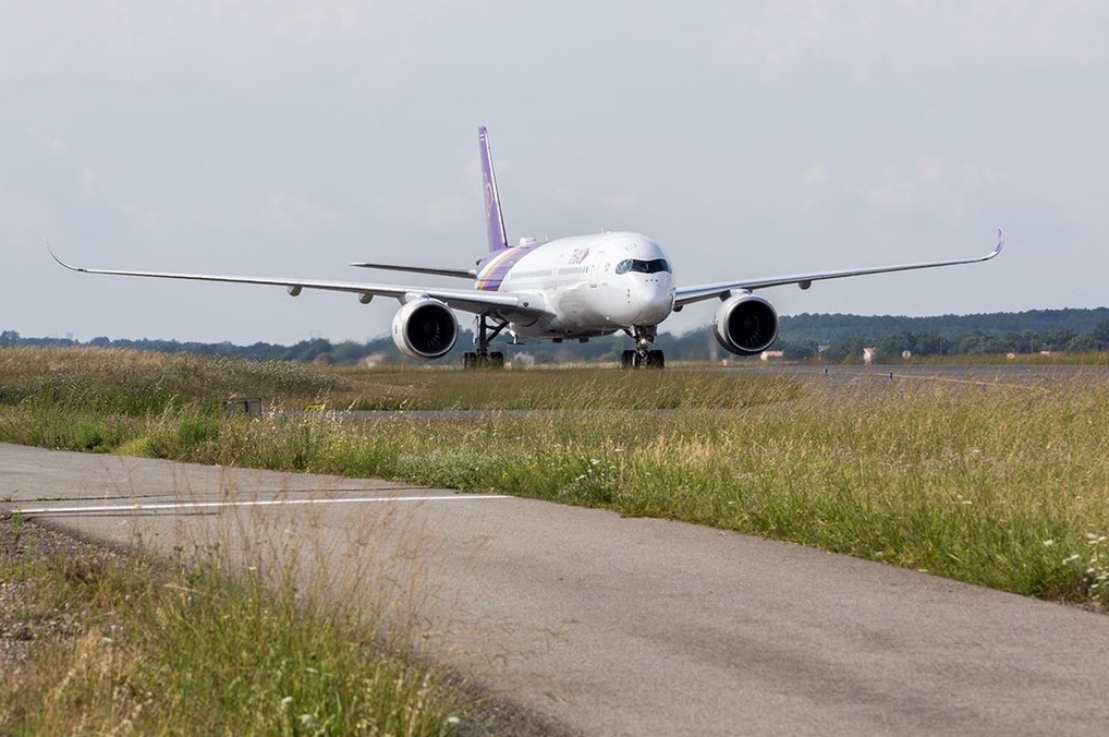 Thai A350-900 tijdens testvlucht