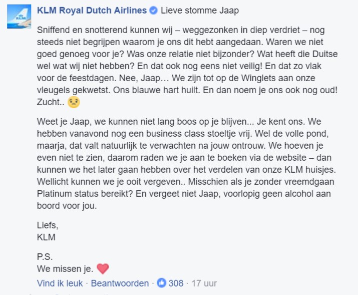 klm facebook