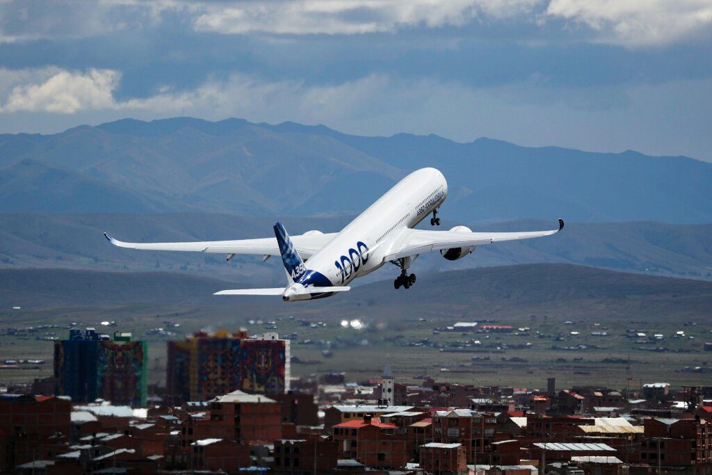 Airbus A350-1000 in Zuid-Amerikaanse hitte