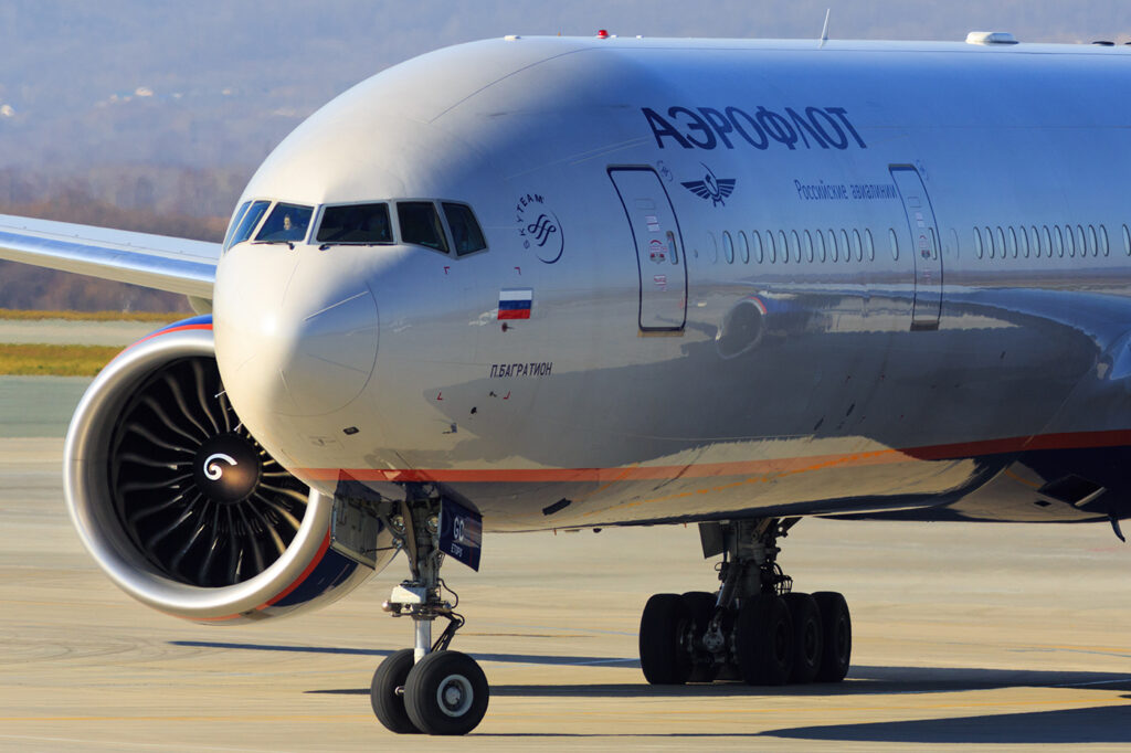 Aeroflot 777 moet flink omvliegen