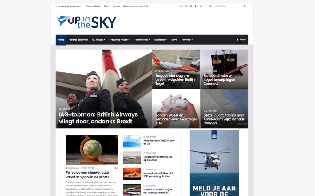 Vernieuwde lay-out voor Up in the Sky