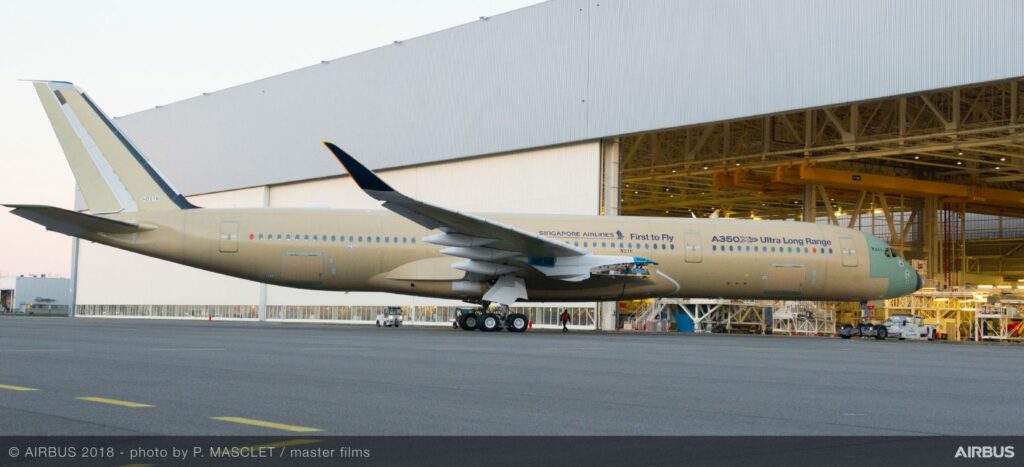 Singapore Airlines met A350-900ULR naar Los Angeles