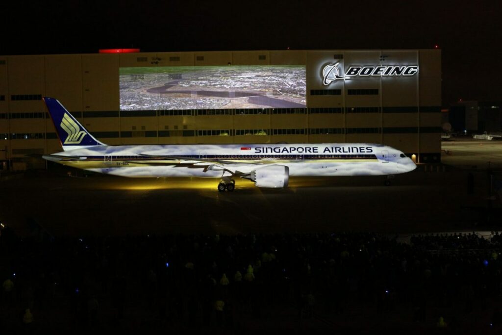 Singapore Airlines ontvangt allereerste Boeing 787-10