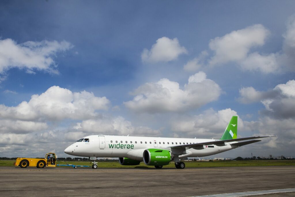 Eerste commerciële vlucht voor Widerøe’s Embraer E190-E2
