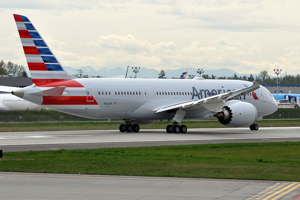 American Airlines met 787-8 van Amsterdam naar Philadelphia