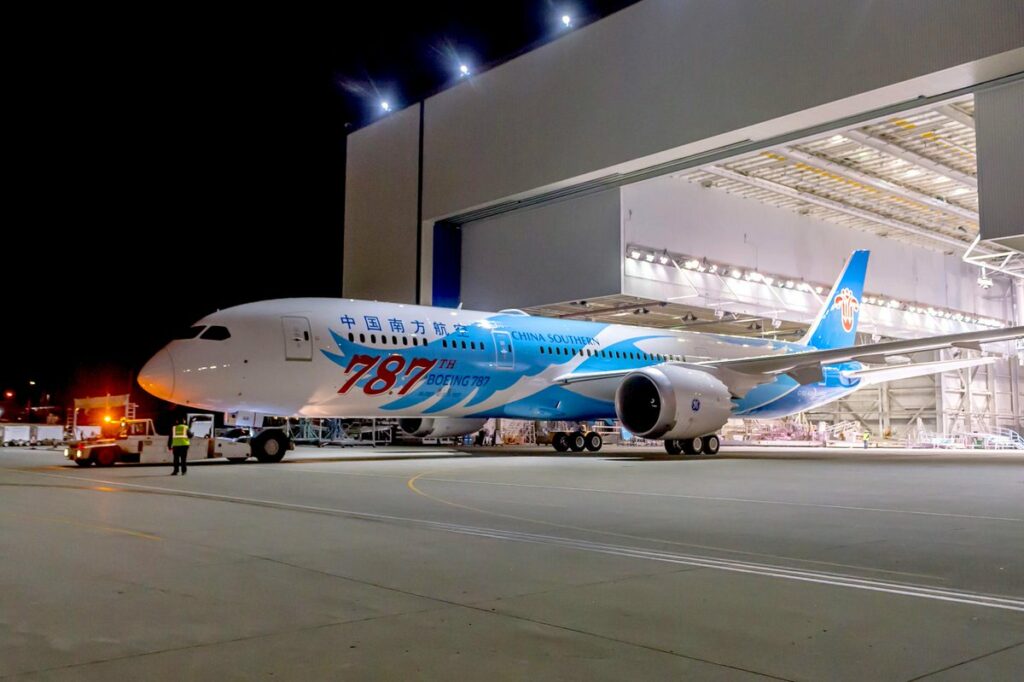 China Southern ontvangt 787e Boeing 787