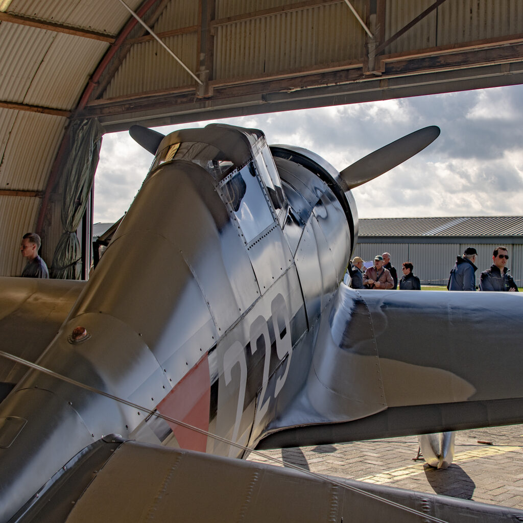 De Fokker D.XXI ‘229’ als nieuw in Hoogeveen