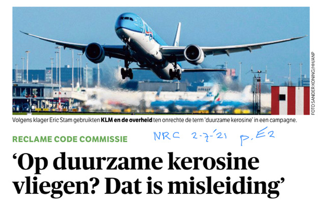 Vreemde klacht: geen duurzame kerosine meer? | Benno Baksteen