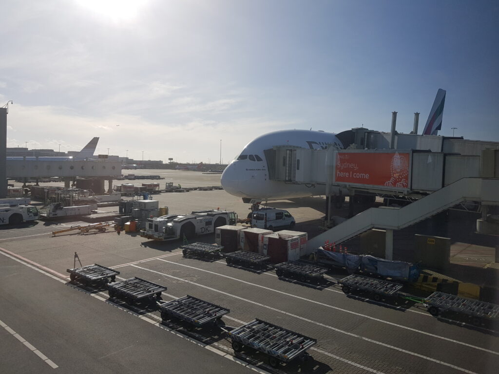 Emirates A380 geen pretje voor grondafhandeling Schiphol