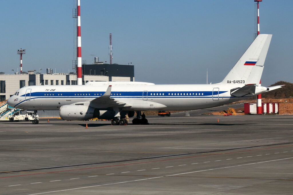 Zeldzame vlucht met Tu-214 vanuit Rusland