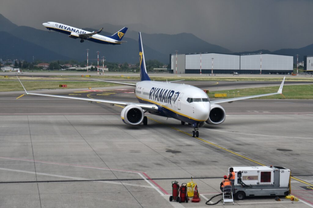 Incident bij landing Ryanair 737 MAX, Milaan-Bergamo dicht