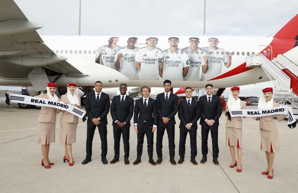 Real Madrid-livery op Emirates' Boeing 777