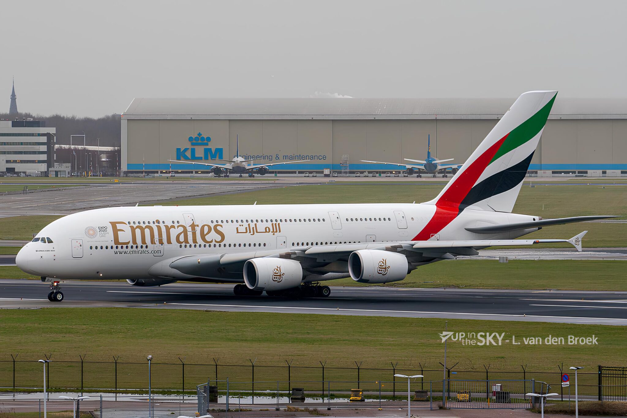 Emirates A380 maakt comeback op Schiphol